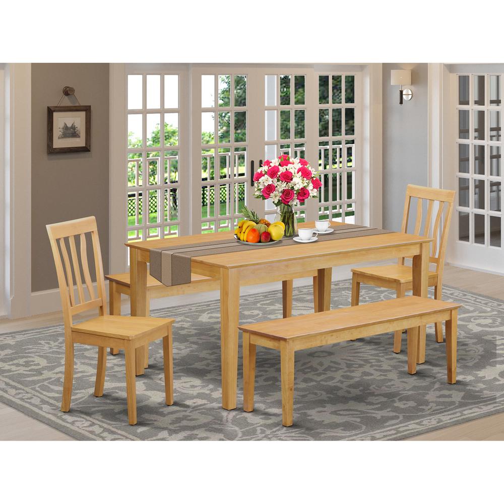 5  Pc  Dining  room  set  -  Kitchen  Table  and  2  Kitchen  Chairs  with  2  benches. Picture 1