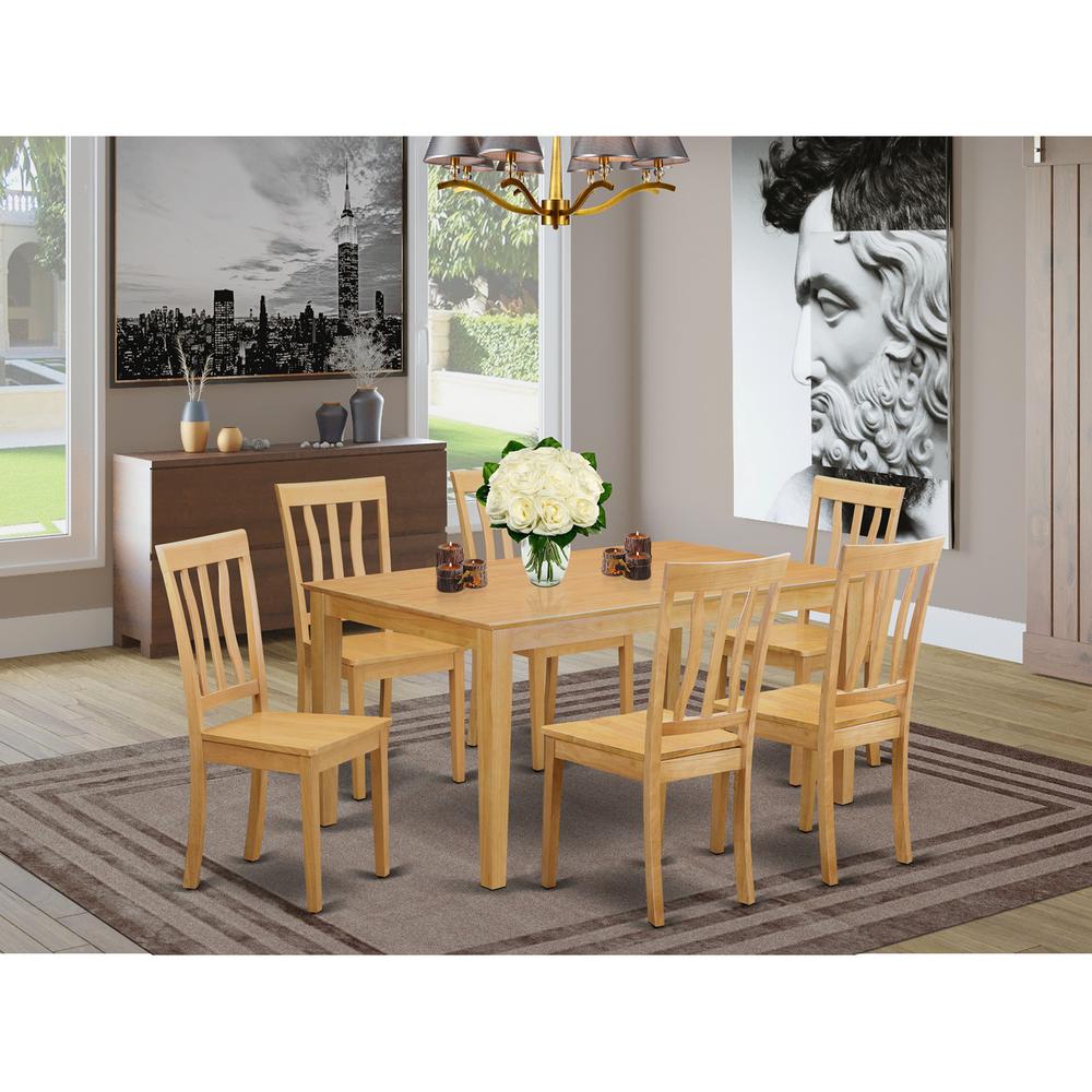 7  Pc  Kitchen  Table  set  -  Kitchen  dinette  Table  and  6  Kitchen  Chairs. Picture 1