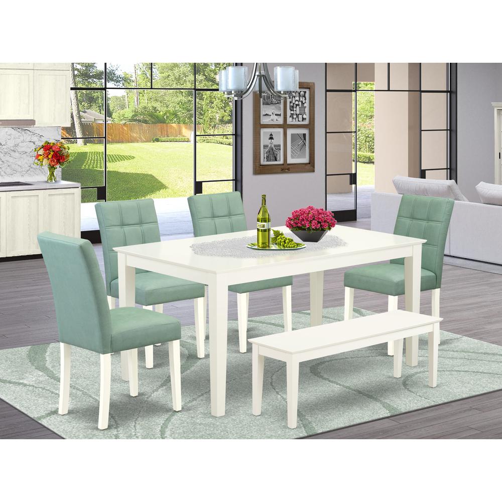 6 Piece Table Set consists A Wood Table. Picture 1