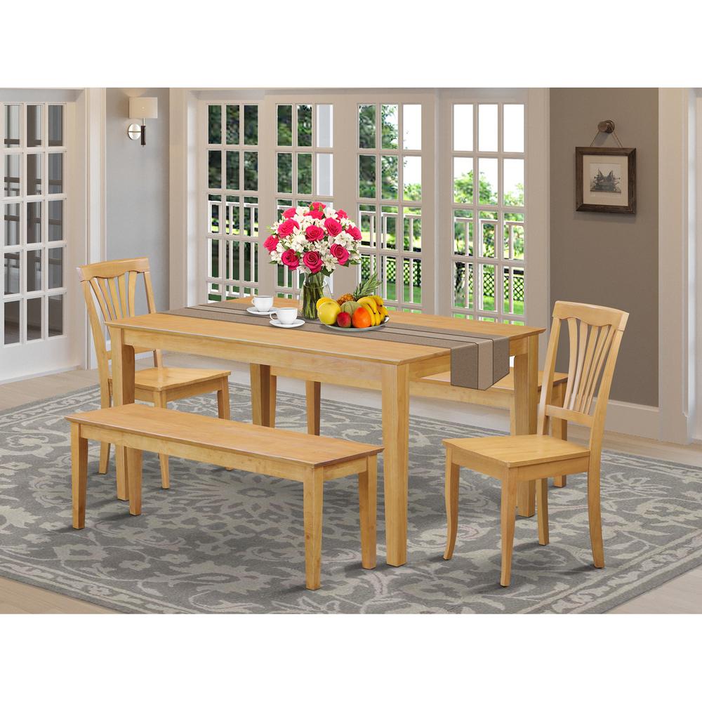5  Pc  Dinette  set  -  Dining  Table  and  2  Kitchen  Chairs  along  with  2  Wooden  benches. Picture 1