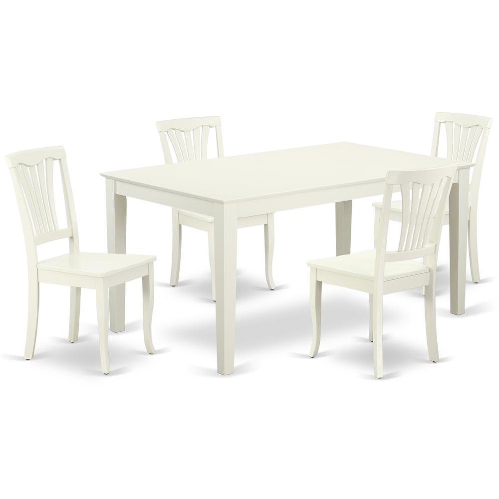 Dining Room Set Linen White, CAAV5-LWH-W. Picture 1