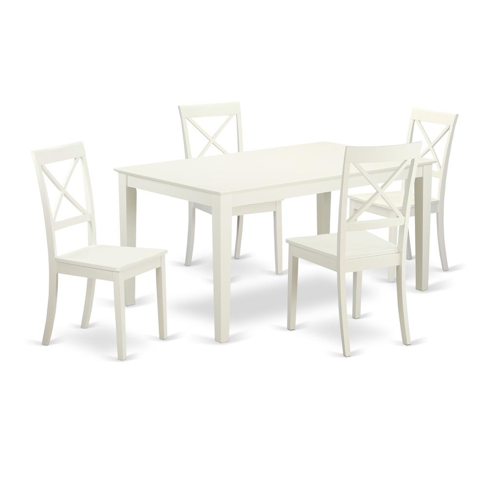 Dining Room Set Linen White, CABO5-LWH-W. Picture 1