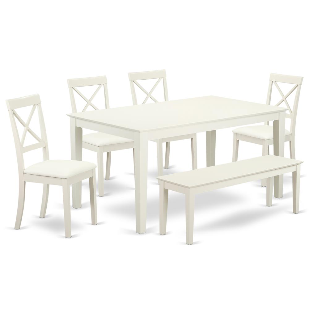 Dining Room Set Linen White, CABO6-LWH-LC. Picture 1