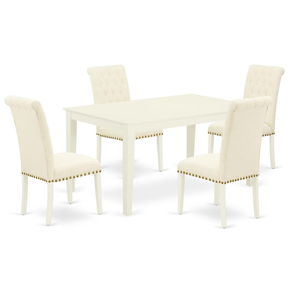 Dining Room Set Linen White, CABR5-LWH-02. Picture 1