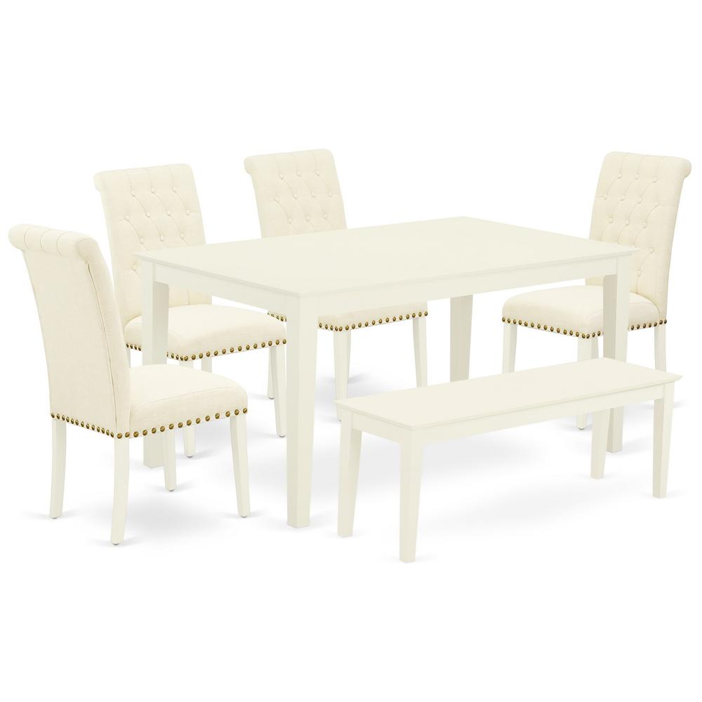 Dining Room Set Linen White, CABR6-LWH-02. Picture 1