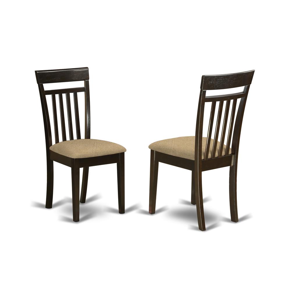 Capri  slat  back    Chair  for  dining  room  with    Upholstered  Seat,  Set  of  2. The main picture.