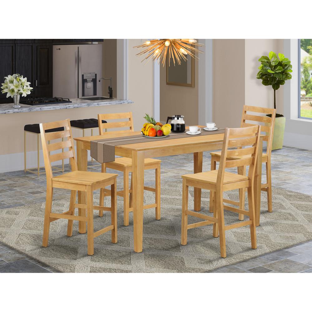 5  PC  counter  height  Dining  room  set-pub  Table  and  4  Kitchen  Dining  Chairs.. Picture 1