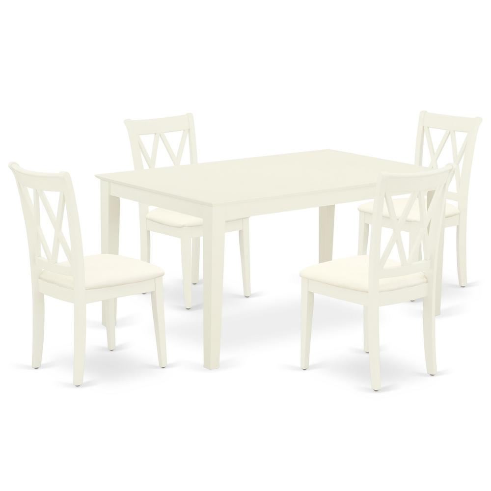 Dining Room Set Linen White, CACL5-LWH-C. Picture 1