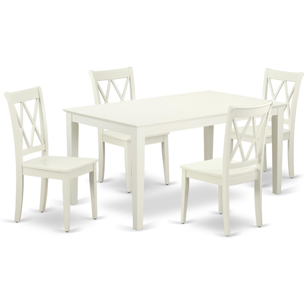 Dining Room Set Linen White, CACL5-LWH-W. Picture 1