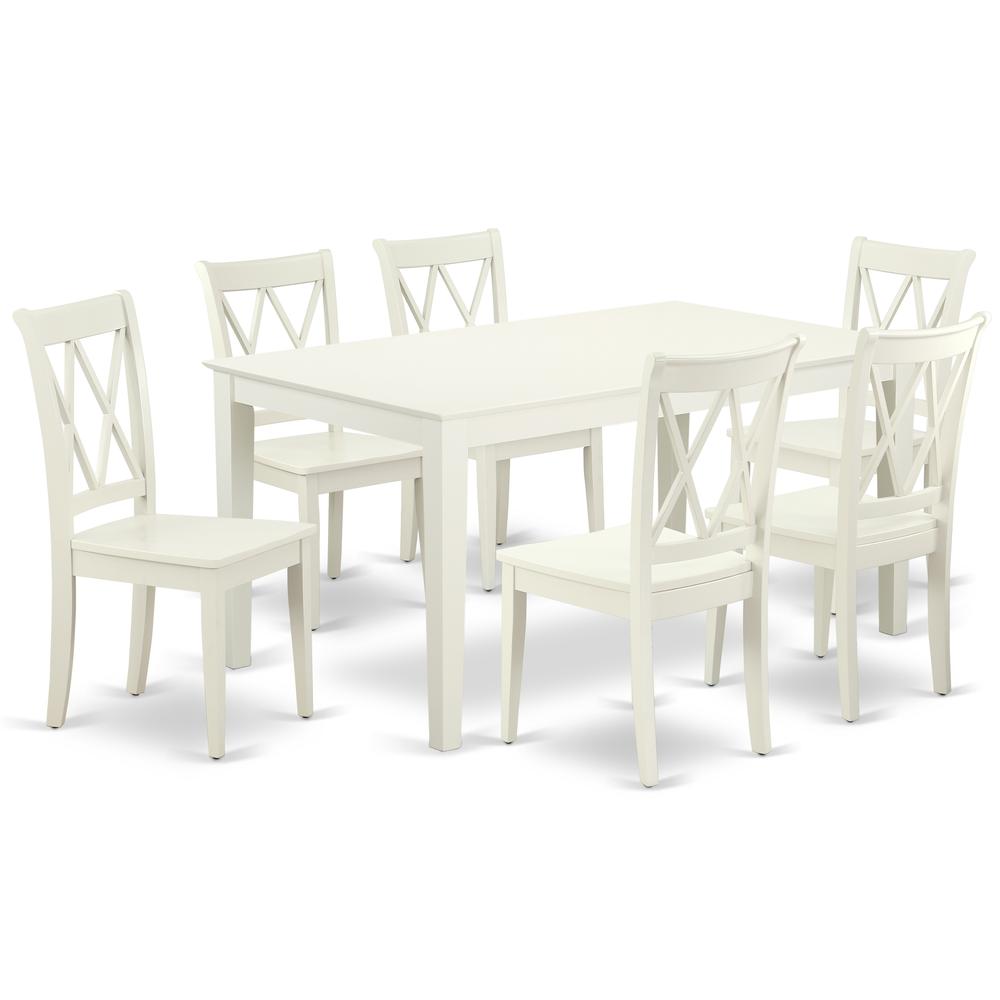 Dining Room Set Linen White, CACL7-LWH-W. Picture 1