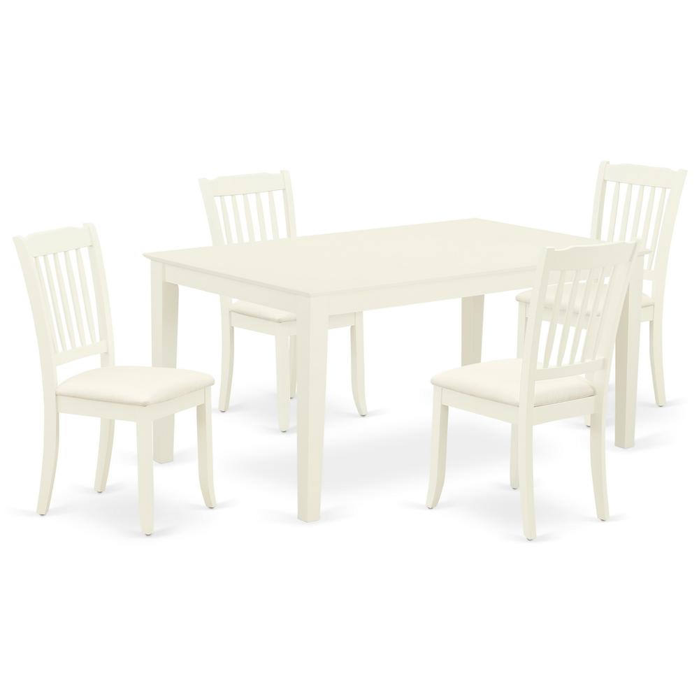 Dining Room Set Linen White, CADA5-LWH-C. Picture 1