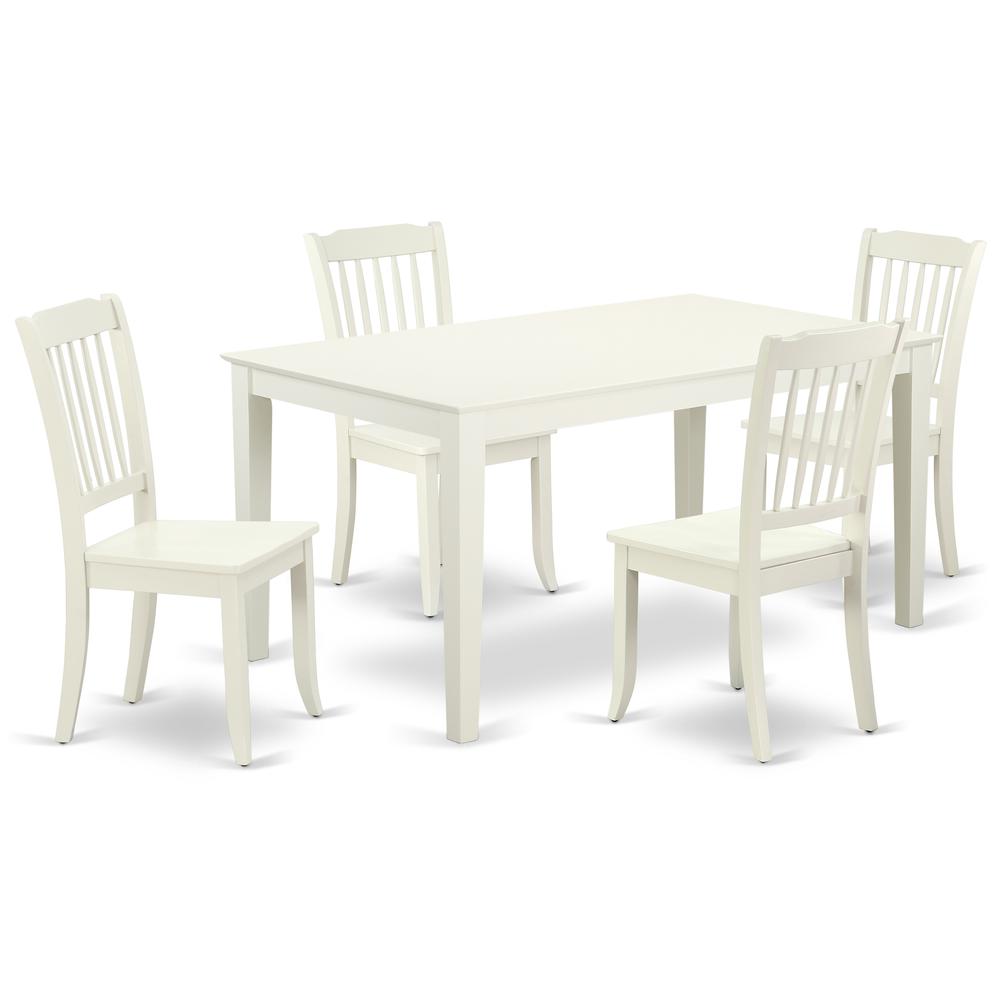 Dining Room Set Linen White, CADA5-LWH-W. Picture 1