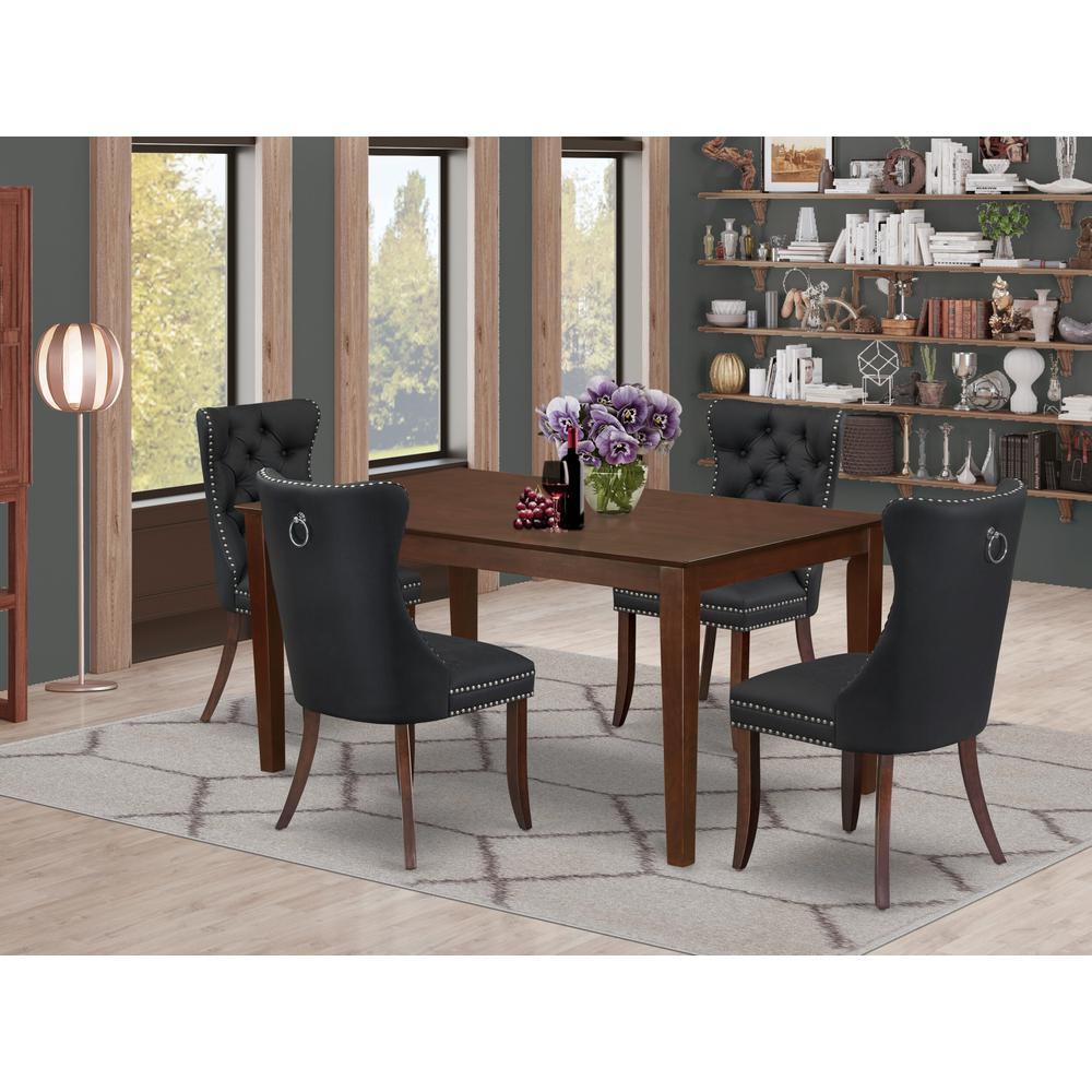 5 Piece Kitchen Table Set Consists of a Rectangle Dining Room Table. Picture 1