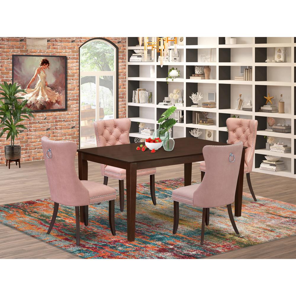 5 Piece Dining Room Furniture Set Consists of a Rectangle Kitchen Table. Picture 1
