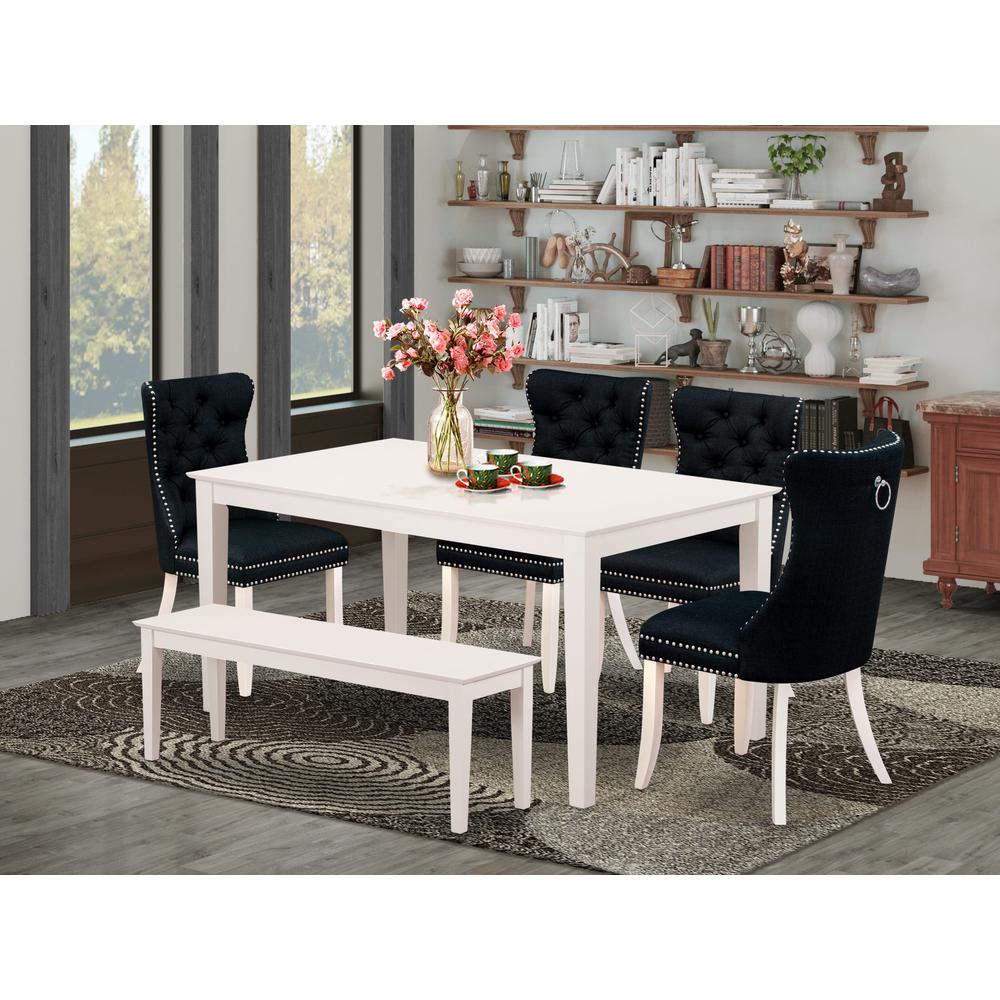 6 Piece Kitchen Table Set Consists of a Rectangle Dining Room Table. Picture 1