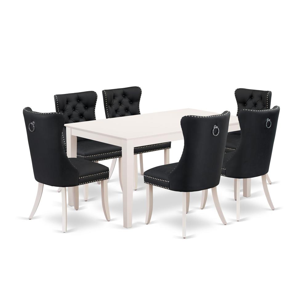 7 Piece Dining Room Set Consists of a Rectangle Kitchen Table. Picture 6