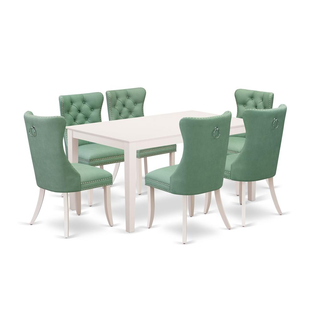 7 Piece Modern Dining Table Set. Picture 6