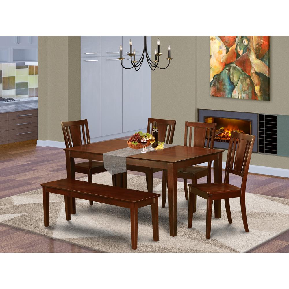 6-Pc  Kitchen  Table  with  bench-  Table  and  4  Kitchen  Chairs  and  Bench. Picture 1