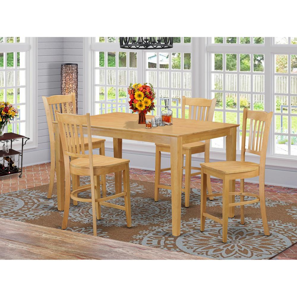 5  PC  counter  height  pub  set  -  high  top  Table  and  4  counter  height  Chairs.. Picture 1