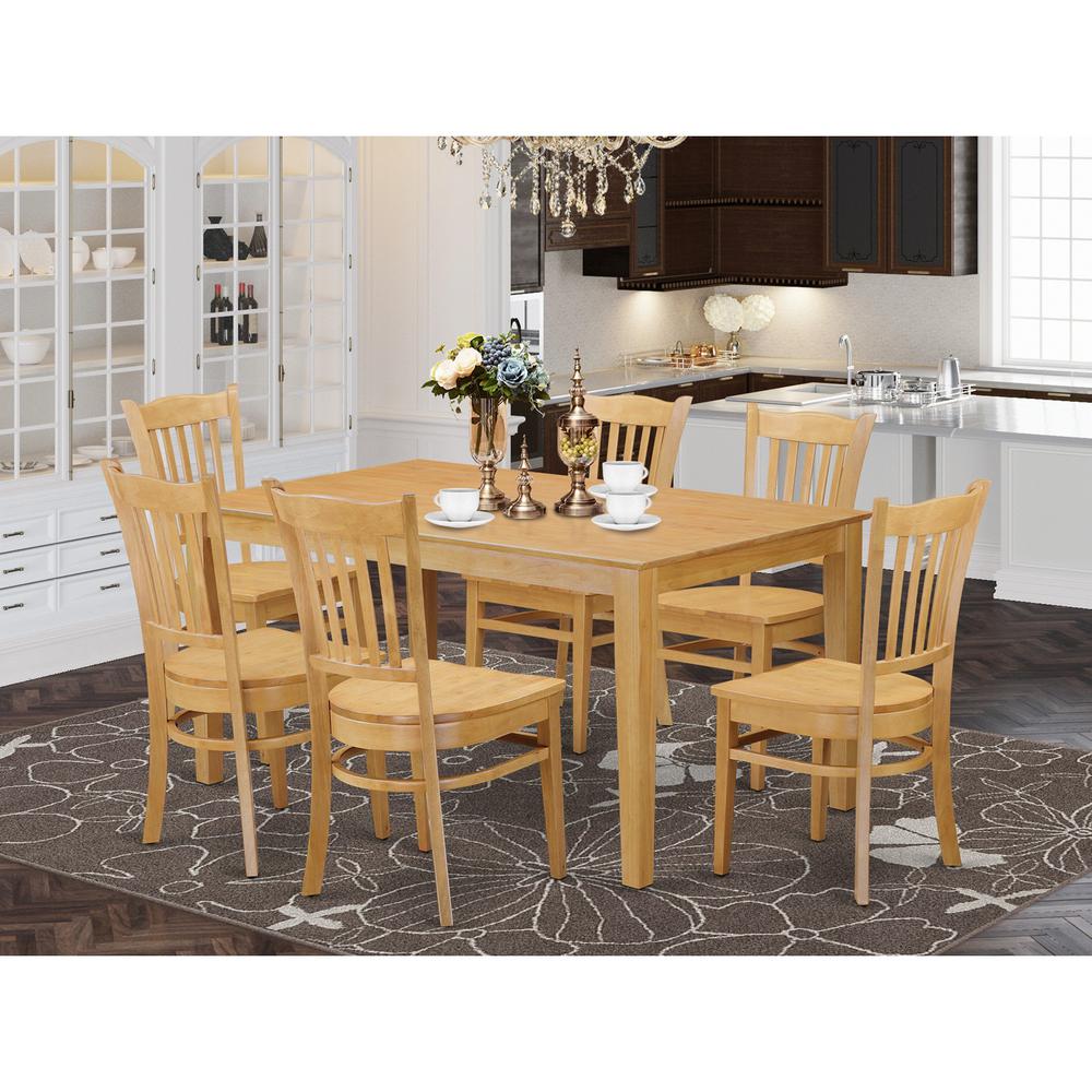7  Pc  Dining  room  set  -  Dinette  Table  and  6  Kitchen  Chairs. Picture 1