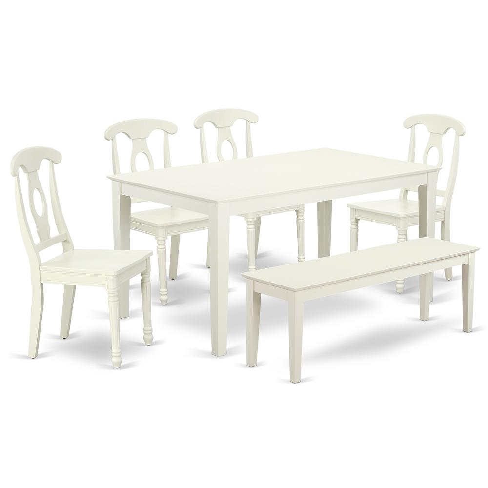 Dining Room Set Linen White, CAKE6-LWH-W. Picture 1