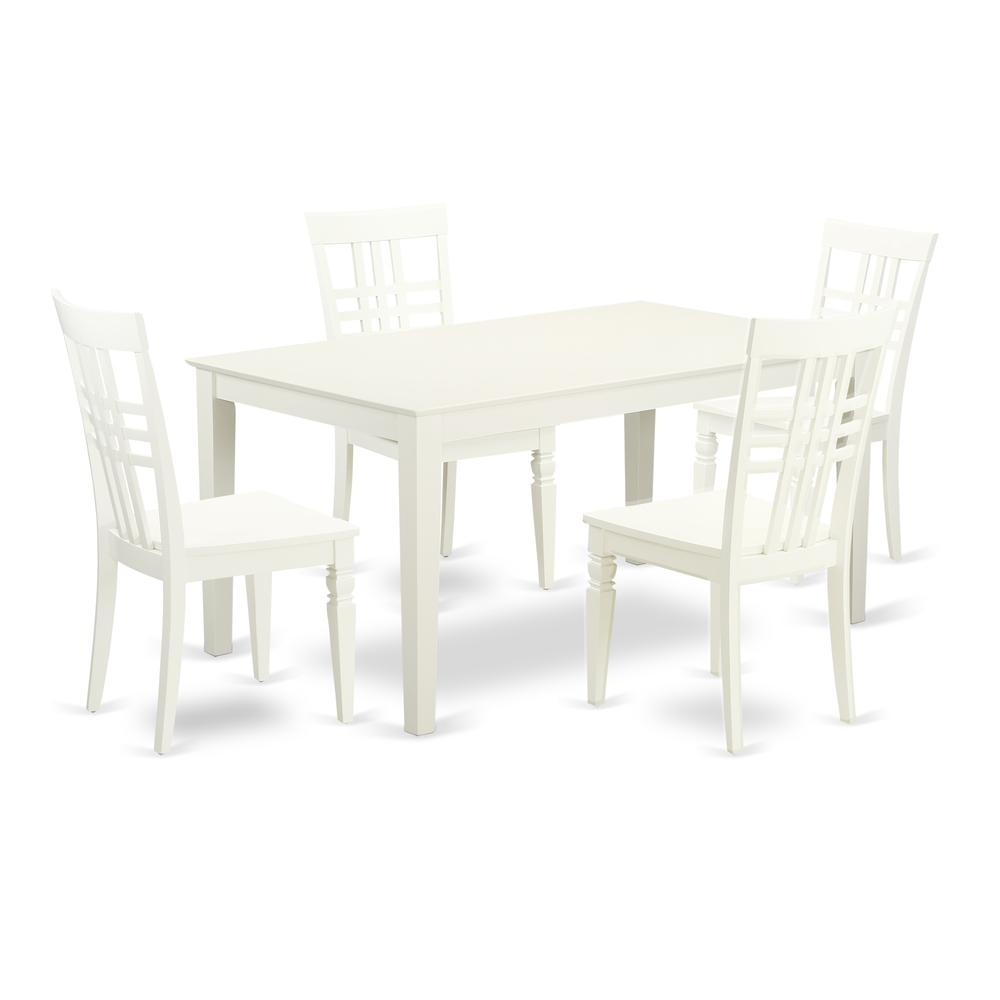 Dining Room Set Linen White, CALG5-LWH-W. Picture 1