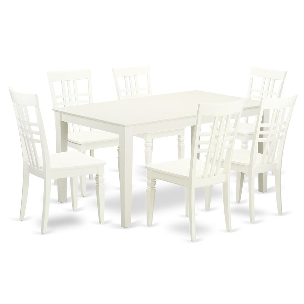 Dining Room Set Linen White, CALG7-LWH-W. Picture 1