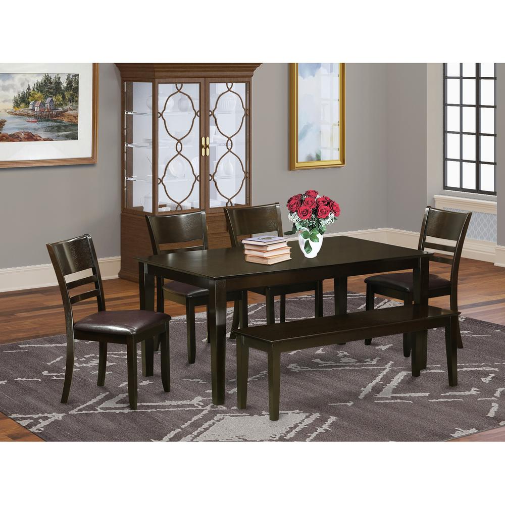 6  PC  Dining  set  with  bench-  Table  and  4  Dining  Chairs  and  Bench. Picture 1