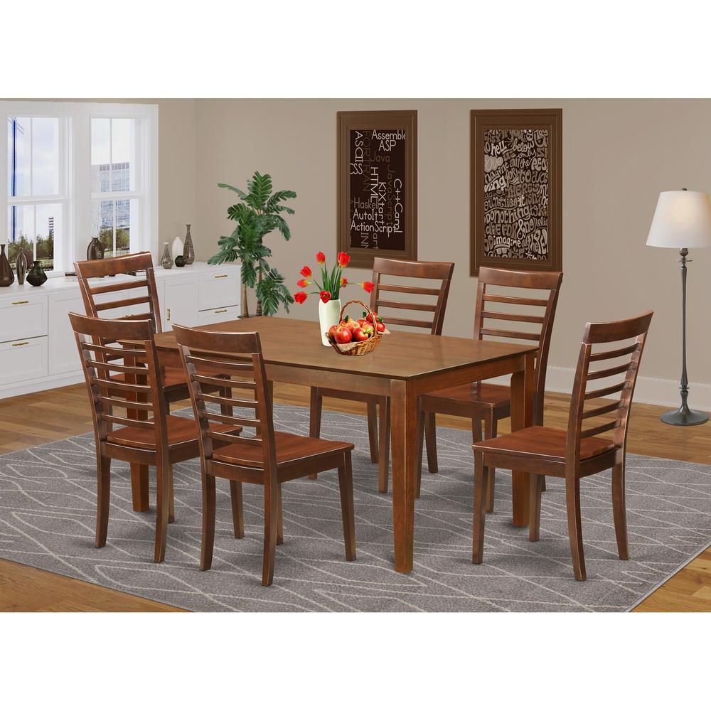 7  PC  Dining  room  set  -  Table  and  6  Kitchen  Dining  Chairs. Picture 1