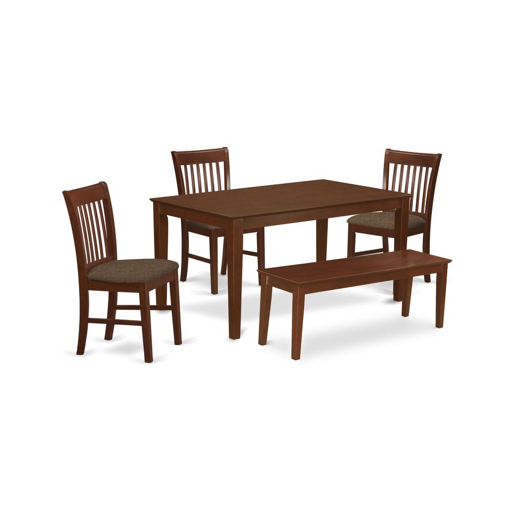 CANO5C-MAH-C 5 Pc Dining room set-Dining Table and 4 Dining Chairs. Picture 1