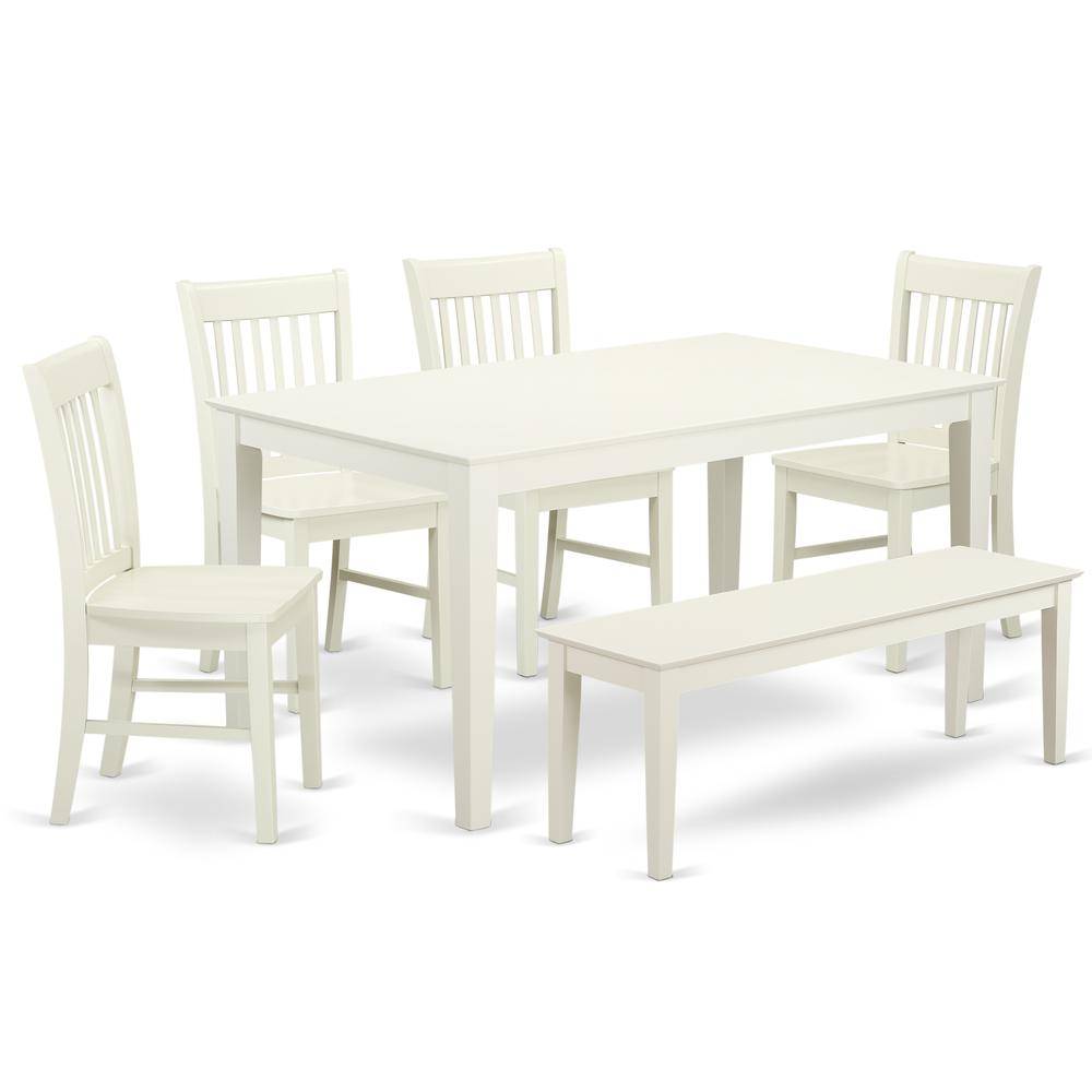 Dining Room Set Linen White, CANO6-LWH-W. Picture 1