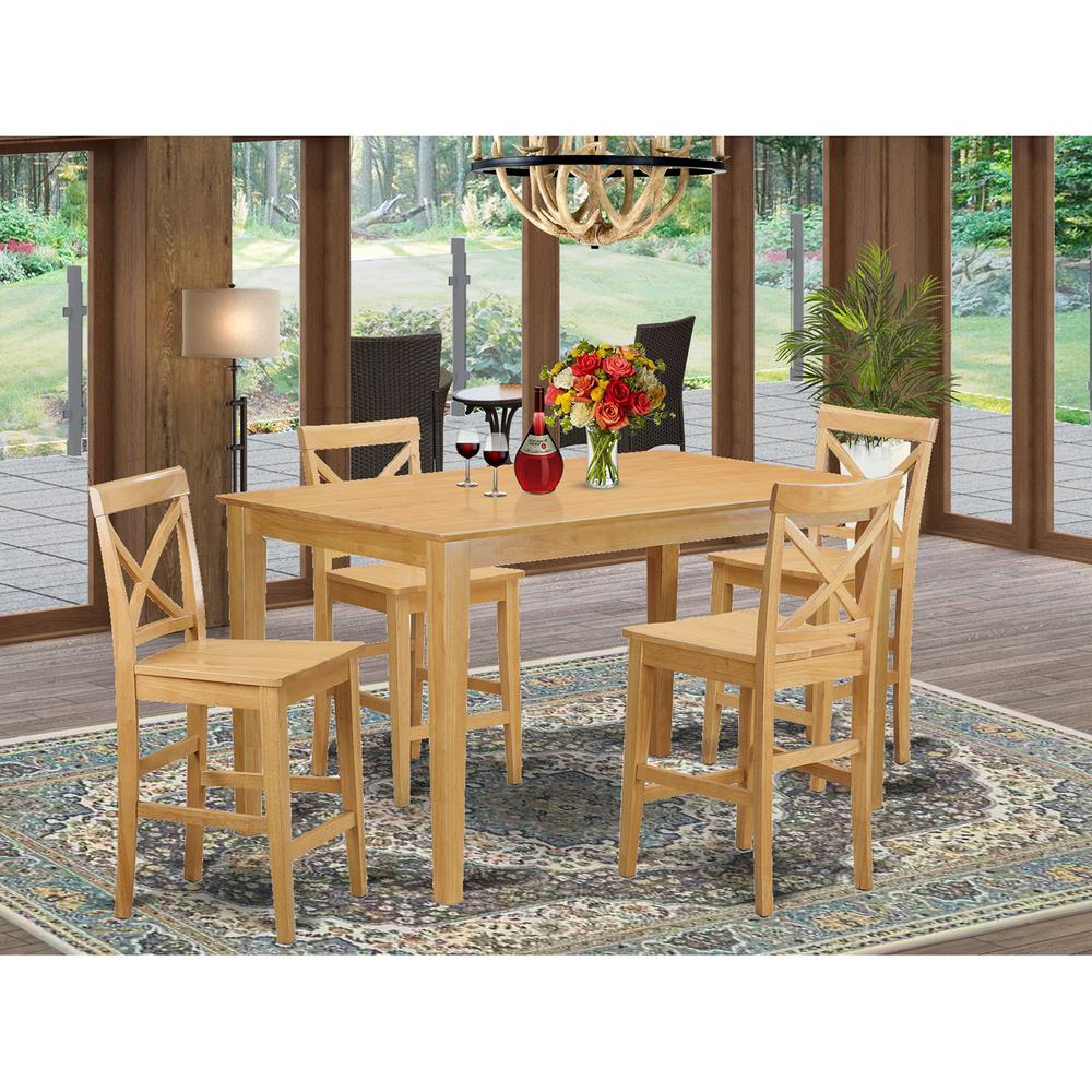 5  Pc  Counter  height  Table  set-  gathering  Table  and  4  counter  height  chair.. Picture 1