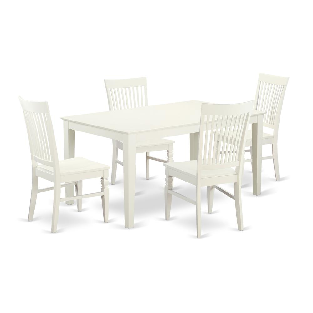Dining Room Set Linen White, CAWE5-LWH-W. Picture 1