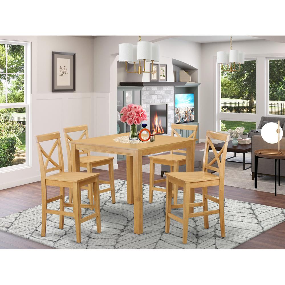 5  Pc  Dining  counter  height  set-pub  Table  and  4  Kitchen  Chairs.. Picture 1