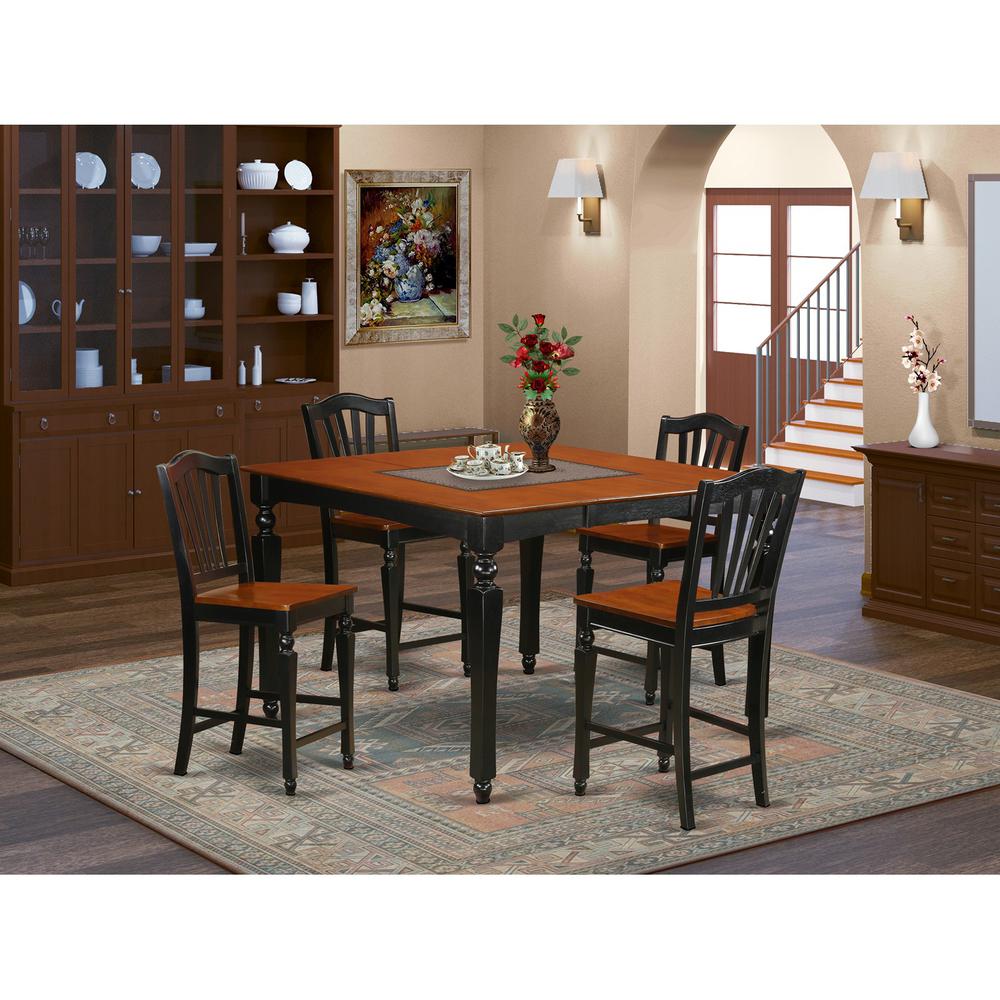 5  Pc  counter  height  Dining  set-Square  Counter  height  Table  and  4  Stools. Picture 1