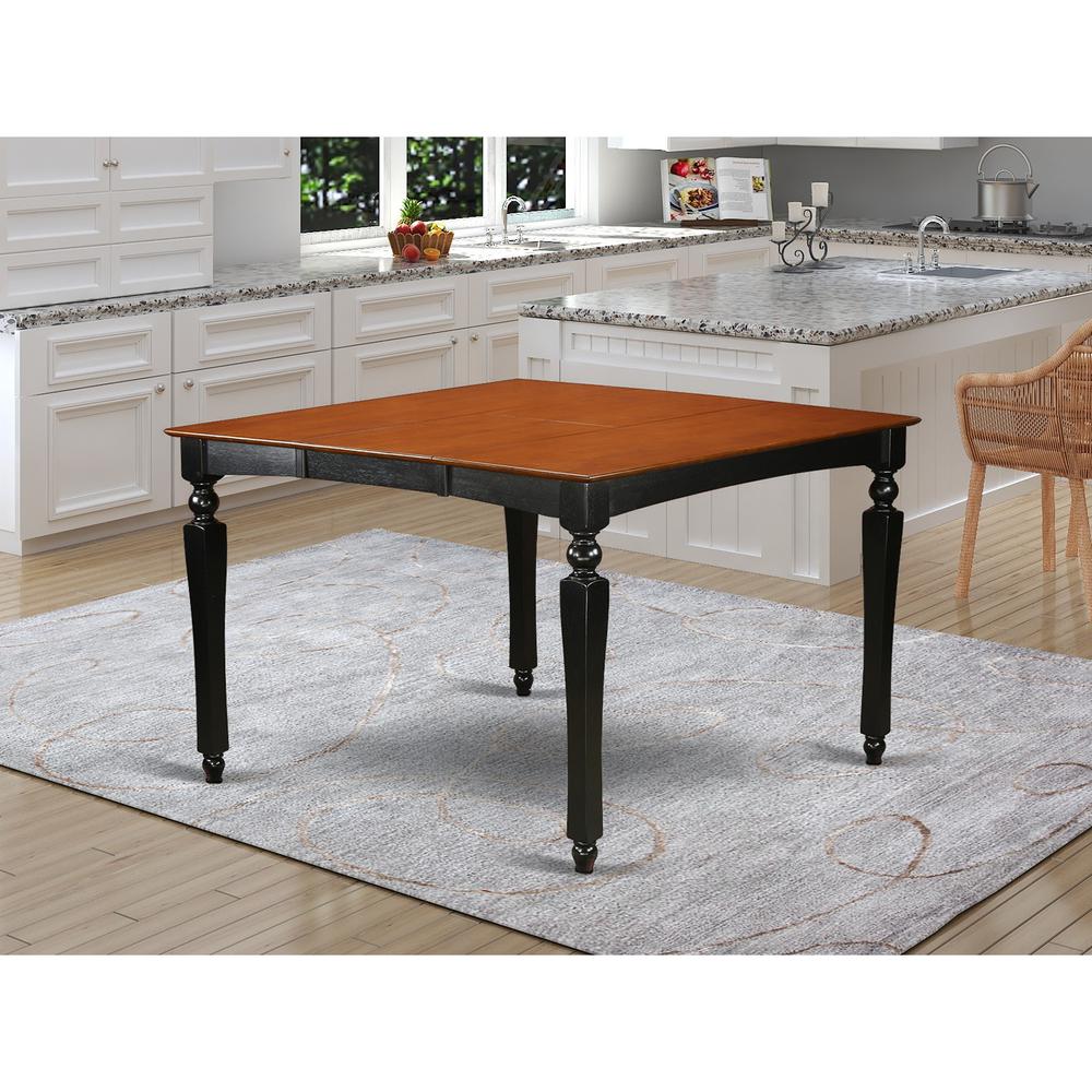 CHEL5-BLK-C 5 Pc counter height set- Square gathering Table and 4 counter height Chairs. Picture 3