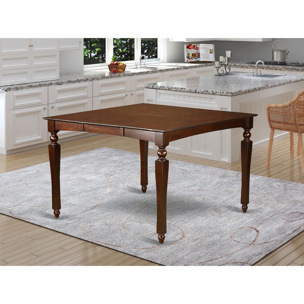 CHEL5-MAH-C 5 Pc counter height Dining set-Square gathering Table with 4 Stools. Picture 3