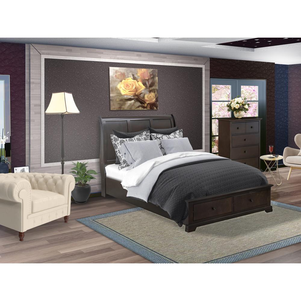 Cordova 2-Piece Queen Size Bed Set Consists of a Modern Queen Platform Bed. Picture 1