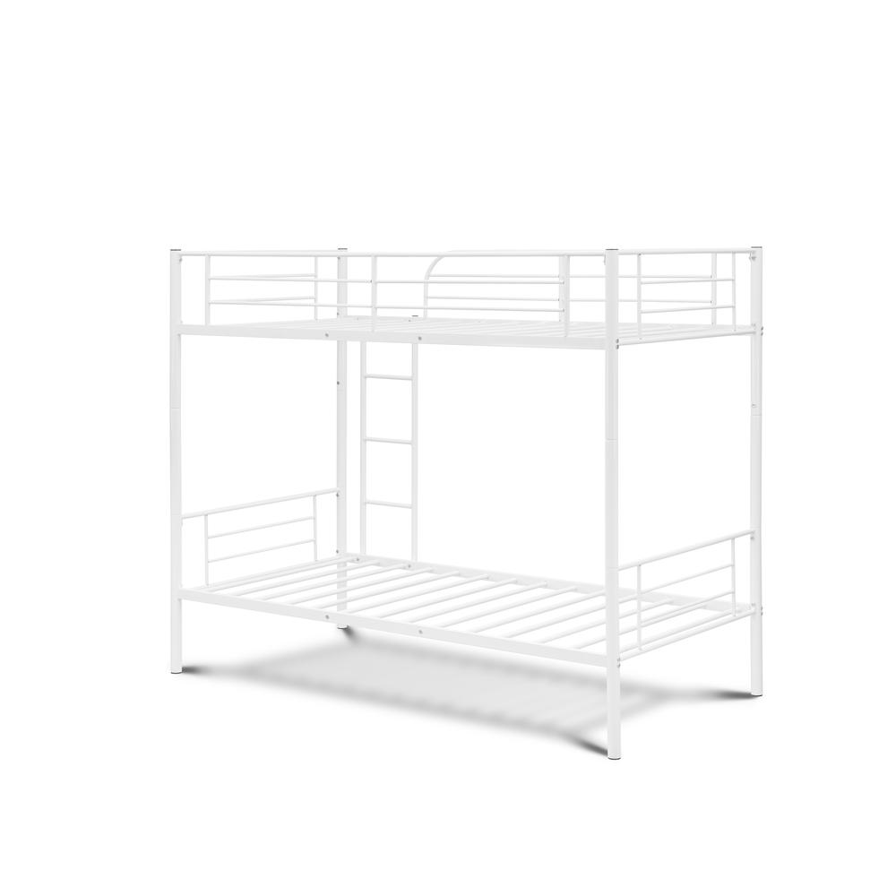 Twin Bunk Bed in powder coating white color. Picture 1