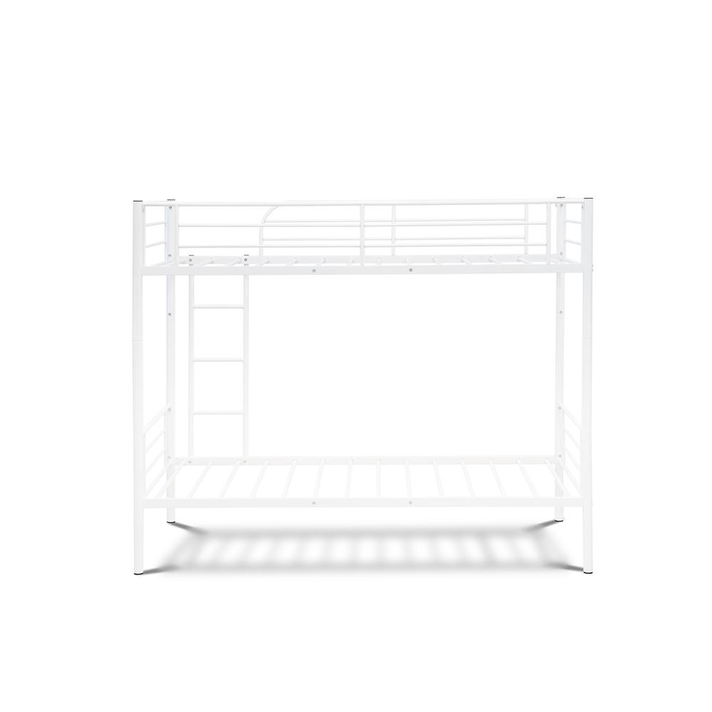 Twin Bunk Bed in powder coating white color. Picture 2