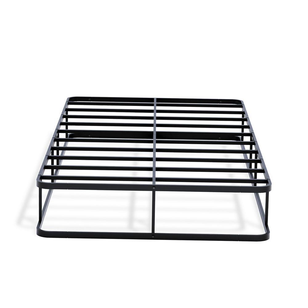 DHTBBLK Dothan Twin Size Bed Frame with Luxurious Style Headboard and Footboard - High Quality Metal Frame in Powder Coating Black. Picture 4