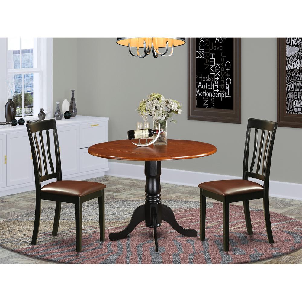 Dining  set  -  3  Pcs  with  2  Wood  Chairs. Picture 1