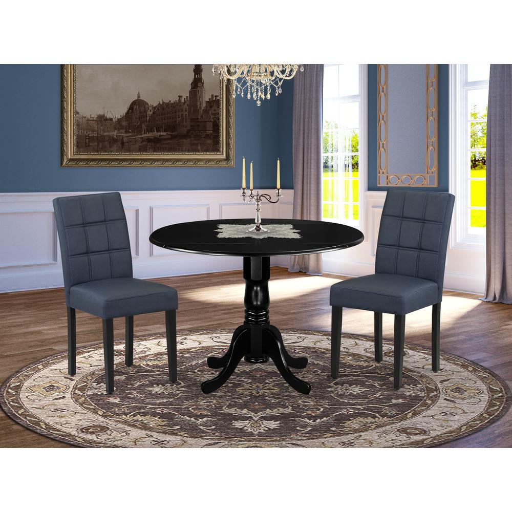 3 Piece Dining Table Set consists A Wood Table. Picture 1
