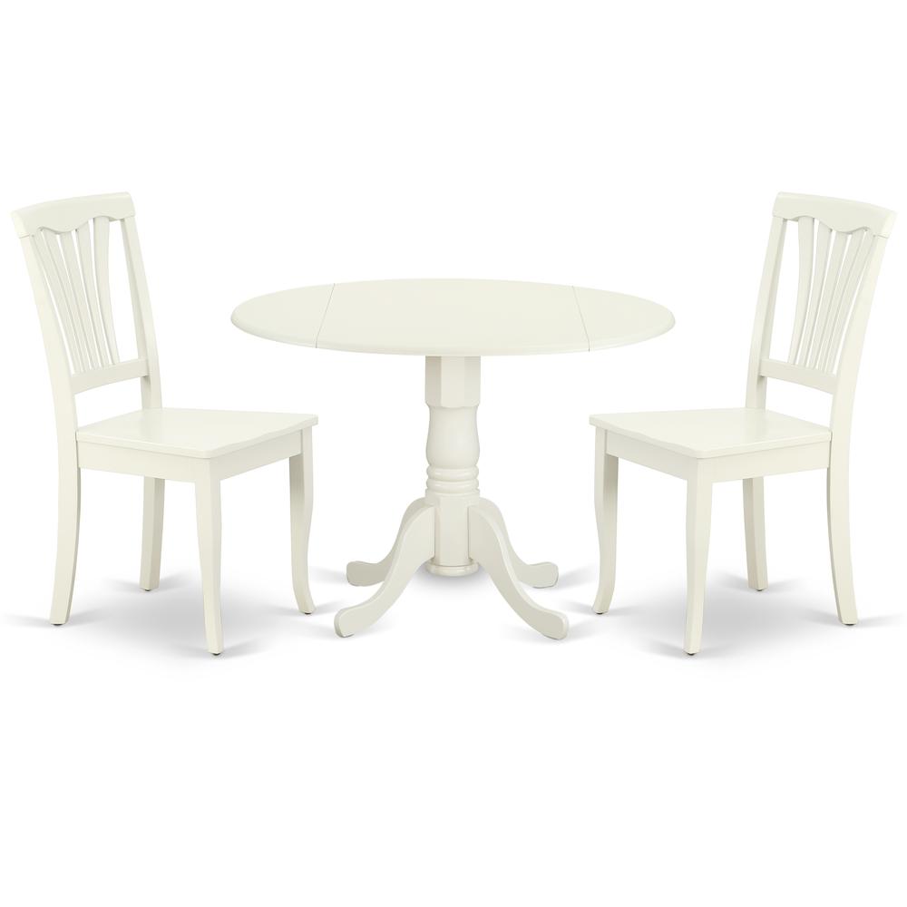 Dining Room Set Linen White, DLAV3-LWH-W. Picture 1