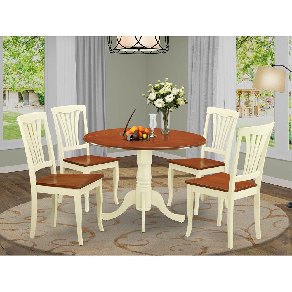 5  Pc  Dining  set-Round  Table  and  4  Kitchen  Chairs. Picture 1