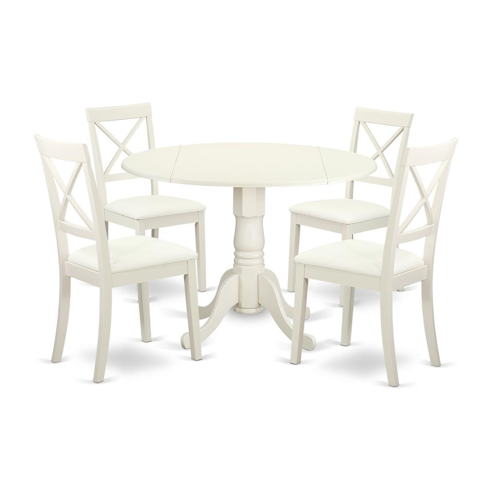 Dining Room Set Linen White, DLBO5-LWH-LC. Picture 1