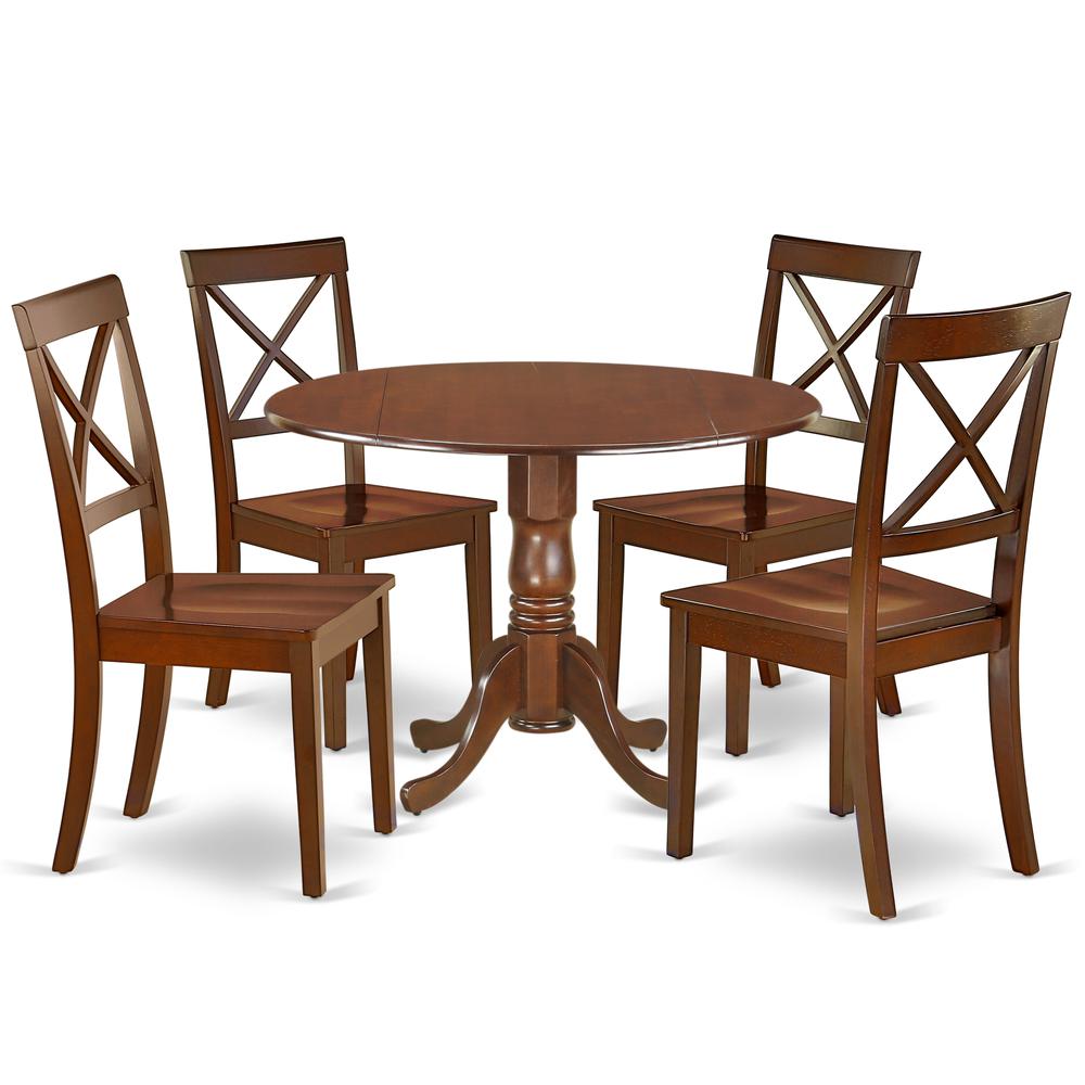 Dining Room Set Mahogany, DLBO5-MAH-W. Picture 1