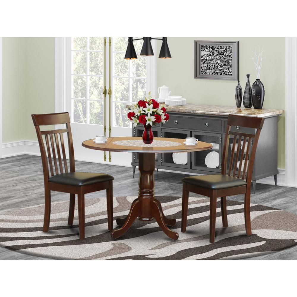 3  PC  Kitchen  nook  Dining  set-drop  leaf  Table  and  2  Dining  Chairs. Picture 1