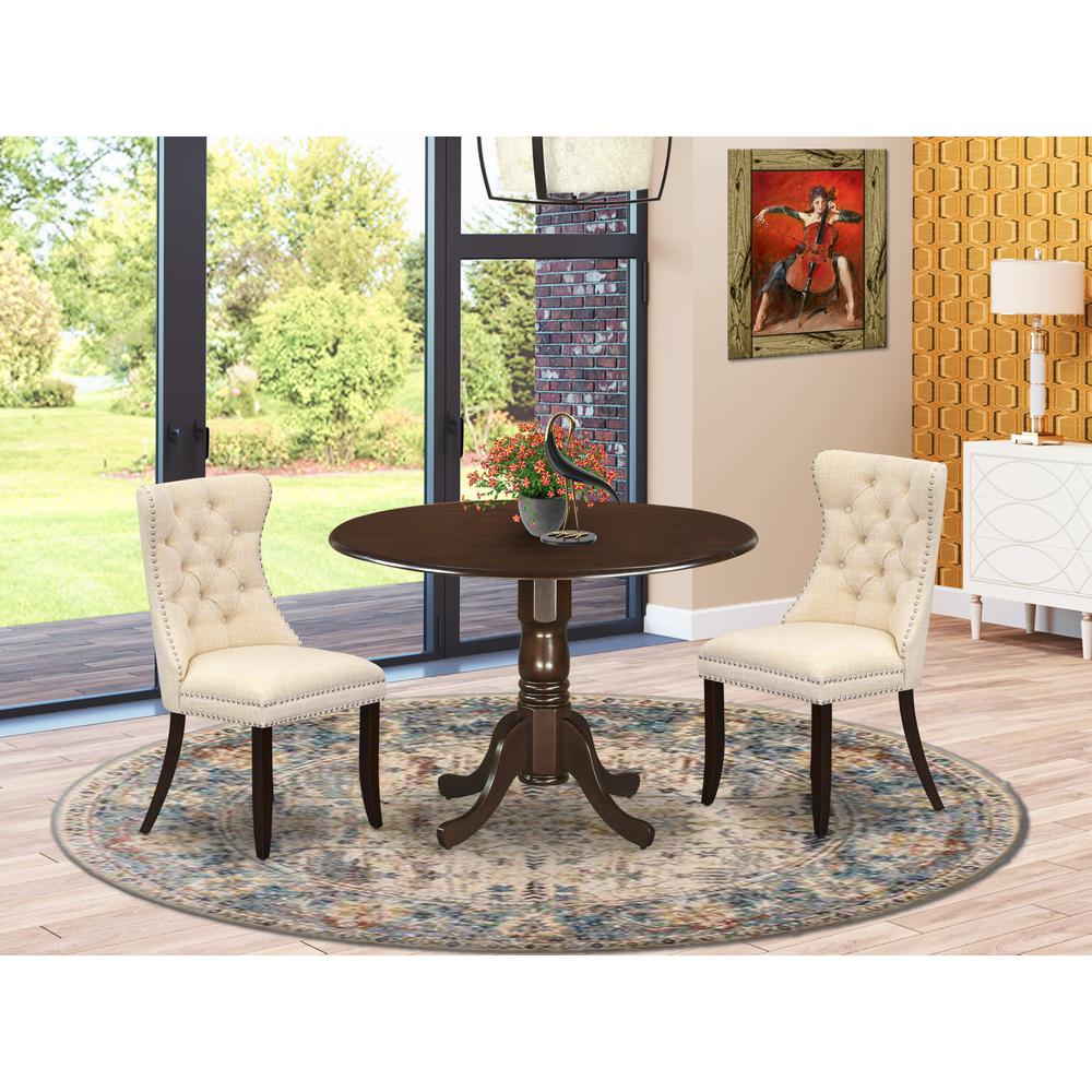 3 Piece Modern Dining Table Set. Picture 1