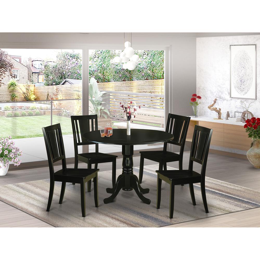 5  PC  Dining  room  set  for  4-Small  Kitchen  Table  and  4  Kitchen  Chairs. Picture 1